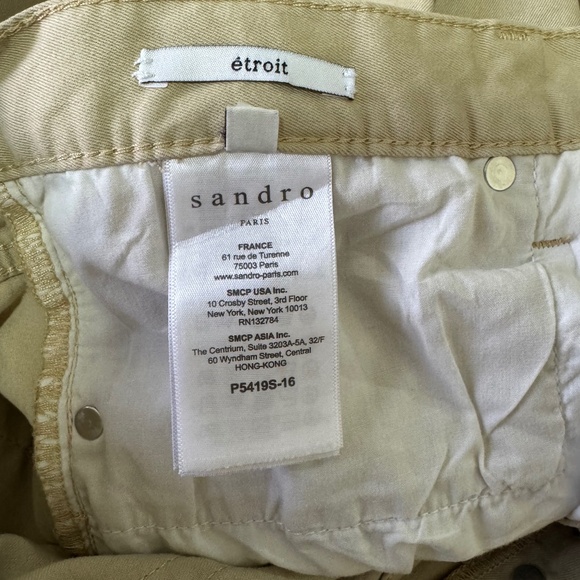 Sandro Paris Khaki Skinny Jeans in Etroit Style Size 29 - Picture 11 of 12